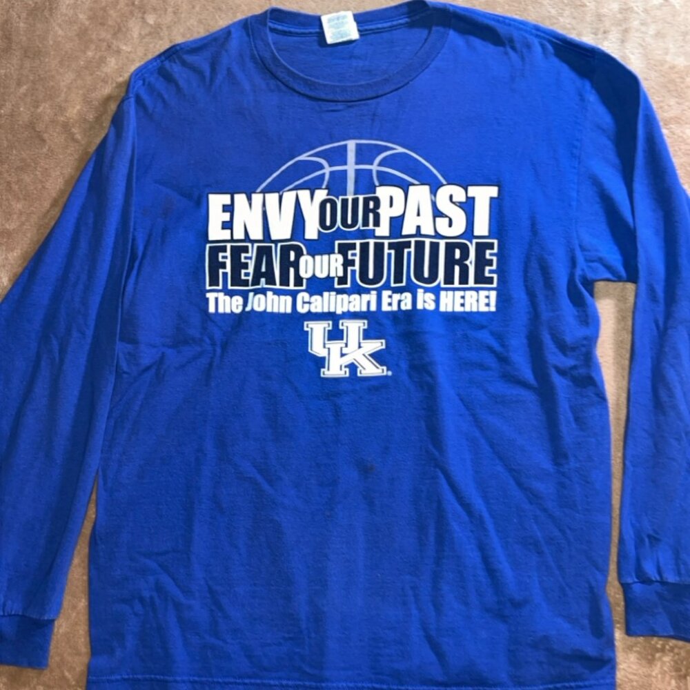 Vintage LG Kentucky Wildcats John Calipari Envy Our Past‎ Long Sleeve Shirt (U)